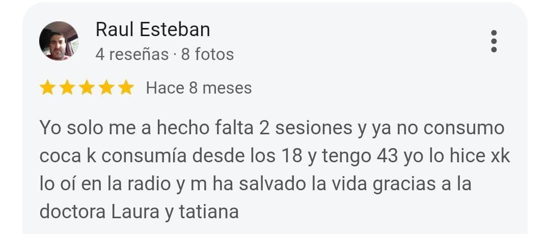 Centro de tratamiento de la adicción a la cocaína en Valencia. Testimonio